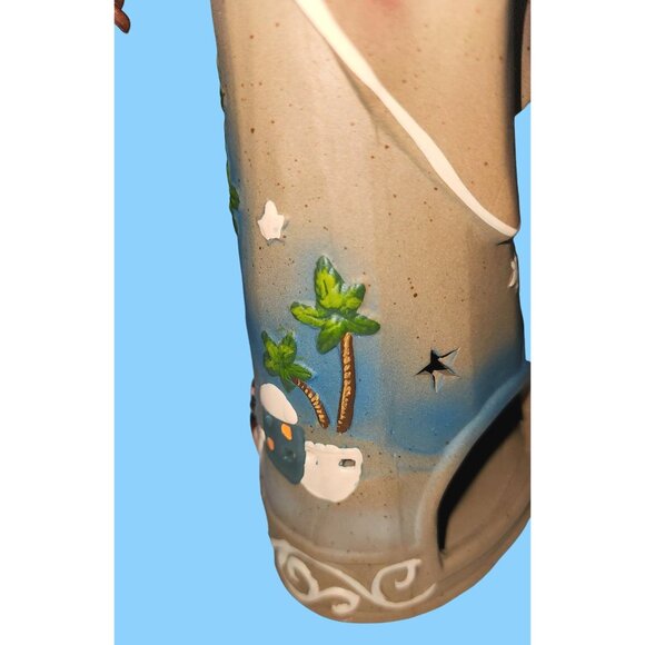 Hand-Painted Ceramic Nativity Scene Figurine With Shepherds & Holy Family - Picture 11 of 12